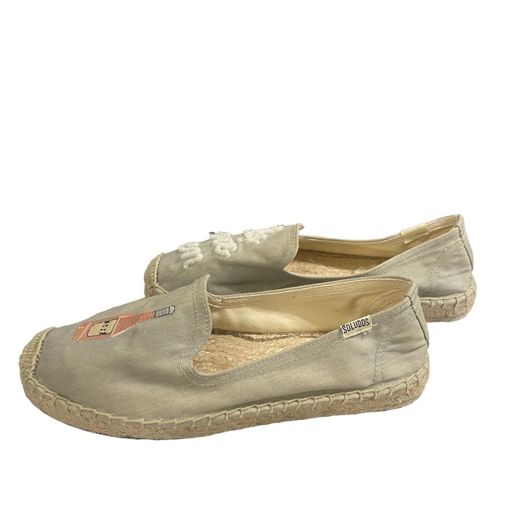 Soludos for Anthropologie La Vie En Rose Smoking Slipper in Chambray Size 7 - Picture 8 of 10